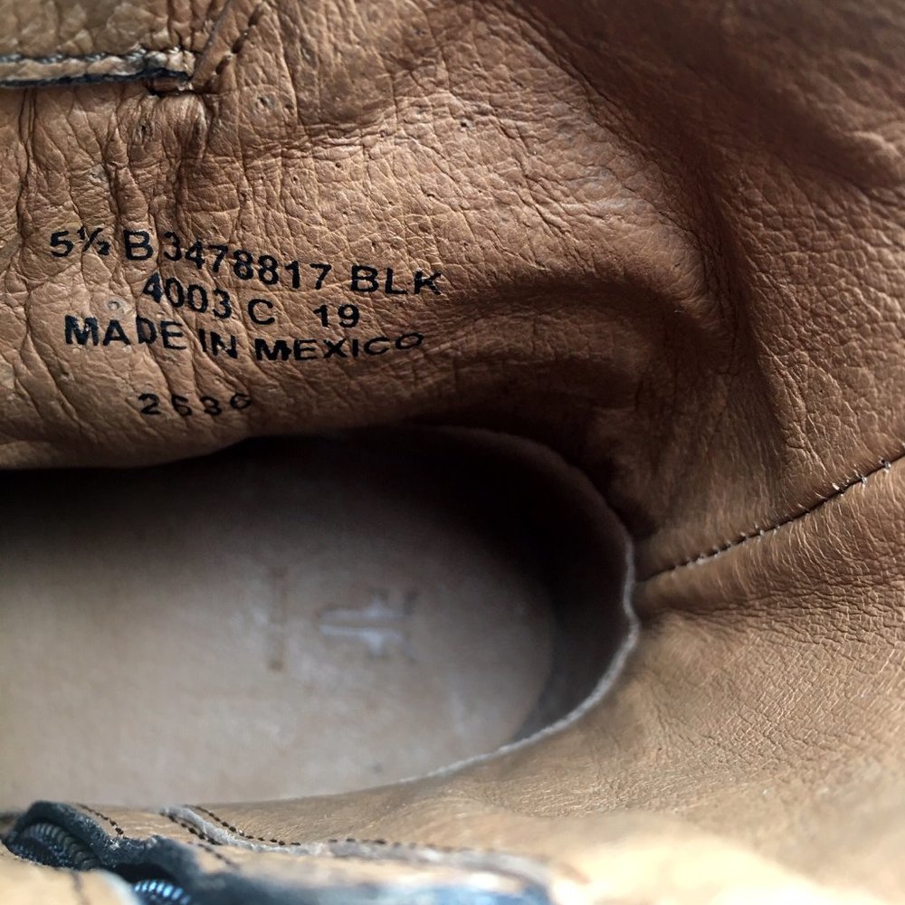 Frye Vicky Engineer Ankle Boot Black Leather - image 8